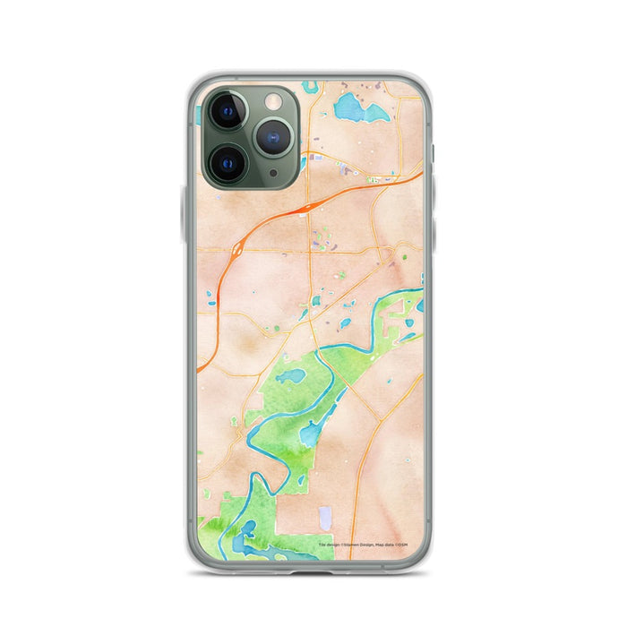 Custom Chaska Minnesota Map Phone Case in Watercolor