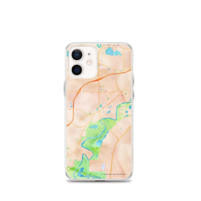 Custom Chaska Minnesota Map iPhone 12 mini Phone Case in Watercolor