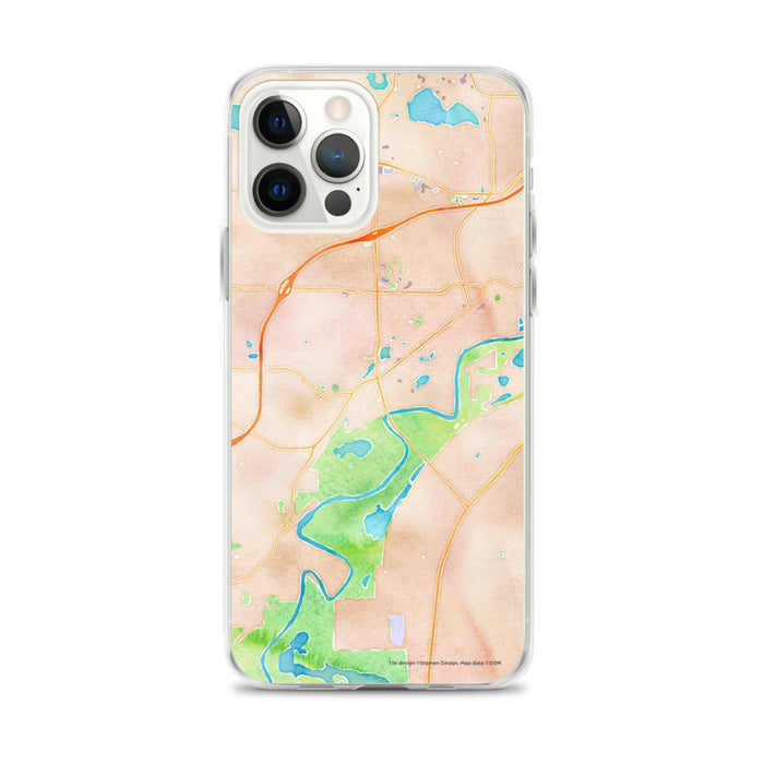 Custom Chaska Minnesota Map iPhone 12 Pro Max Phone Case in Watercolor