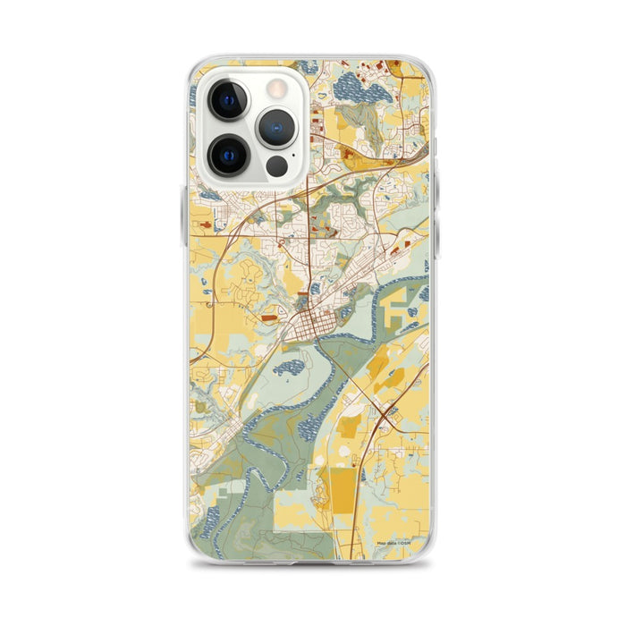 Custom Chaska Minnesota Map iPhone 12 Pro Max Phone Case in Woodblock