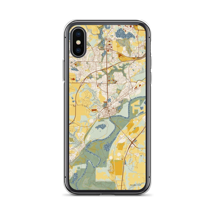 Custom Chaska Minnesota Map Phone Case in Woodblock
