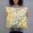 Person holding 18x18 Custom Chaska Minnesota Map Throw Pillow in Woodblock