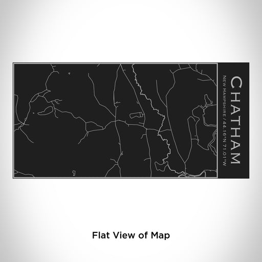 Rendered View of Chatham New Hampshire Map Engraving on 17oz Stainless Steel Insulated Cola Bottle in Black