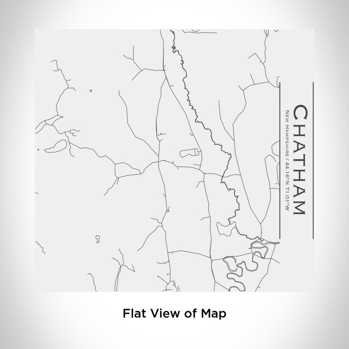 Rendered View of Chatham New Hampshire Map Engraving on 17oz Stainless Steel Insulated Tumbler in White