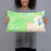 Person holding 20x12 Custom Chatham New Hampshire Map Throw Pillow in Watercolor