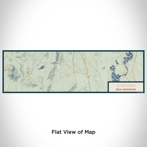 Flat View of Map Custom Chatham New Hampshire Map Enamel Mug in Woodblock