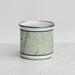 Front View Custom Chatham New Hampshire Map Enamel Mug in Woodblock