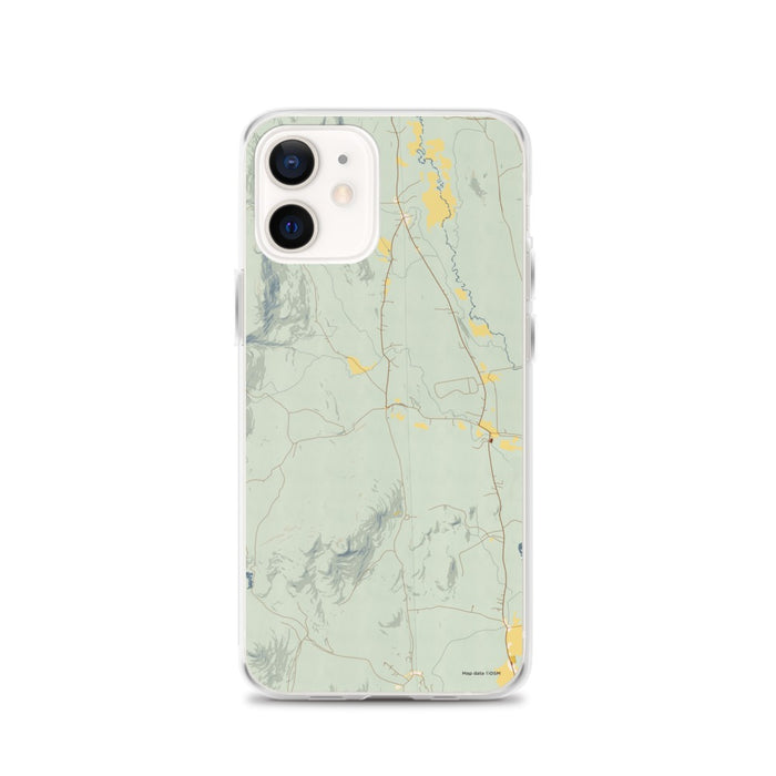 Custom Chatham New Hampshire Map iPhone 12 Phone Case in Woodblock
