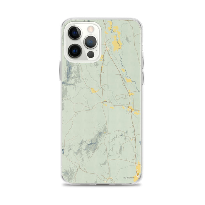 Custom Chatham New Hampshire Map iPhone 12 Pro Max Phone Case in Woodblock