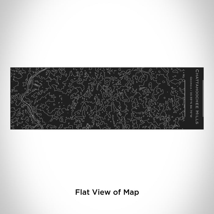 Rendered View of Chattahoochee Hills Georgia Map Engraving on 10oz Stainless Steel Insulated Cup with Sliding Lid in Black