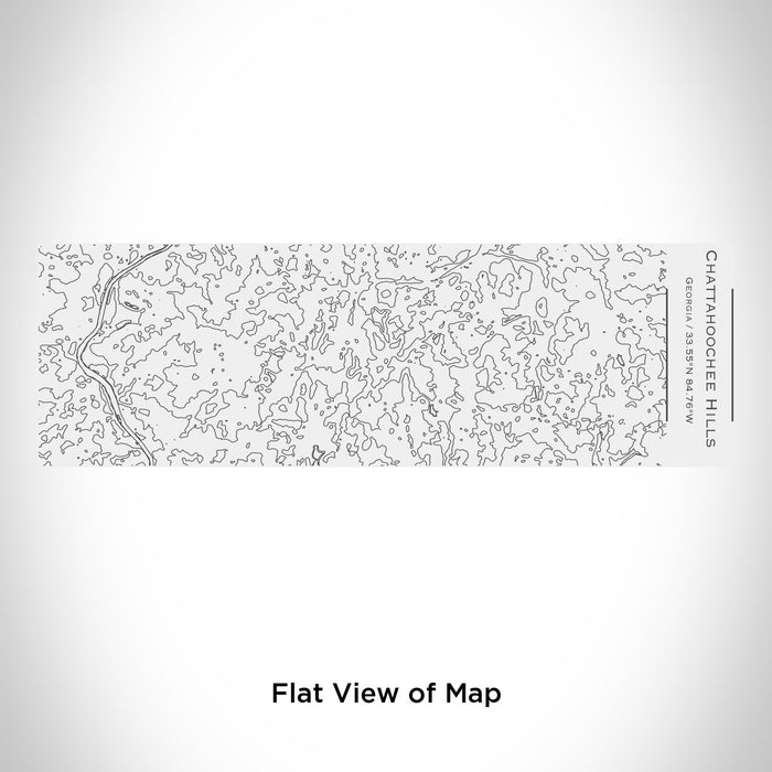 Rendered View of Chattahoochee Hills Georgia Map Engraving on 10oz Stainless Steel Insulated Cup with Sliding Lid in White