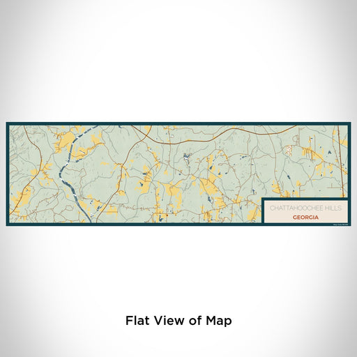 Flat View of Map Custom Chattahoochee Hills Georgia Map Enamel Mug in Woodblock