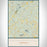 Chattahoochee Hills Georgia Map Print Portrait Orientation in Woodblock Style With Shaded Background
