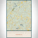 Chattahoochee Hills Georgia Map Print Portrait Orientation in Woodblock Style With Shaded Background