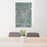 24x36 Chattanooga Tennessee Map Print Portrait Orientation in Afternoon Style Behind 2 Chairs Table and Potted Plant