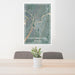 24x36 Chattanooga Tennessee Map Print Portrait Orientation in Afternoon Style Behind 2 Chairs Table and Potted Plant