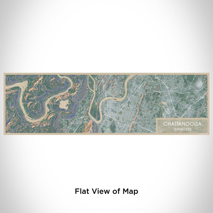 Flat View of Map Custom Chattanooga Tennessee Map Enamel Mug in Afternoon