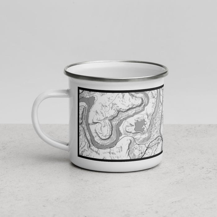 Left View Custom Chattanooga Tennessee Map Enamel Mug in Classic