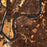 Chattanooga Tennessee Map Print in Ember Style Zoomed In Close Up Showing Details