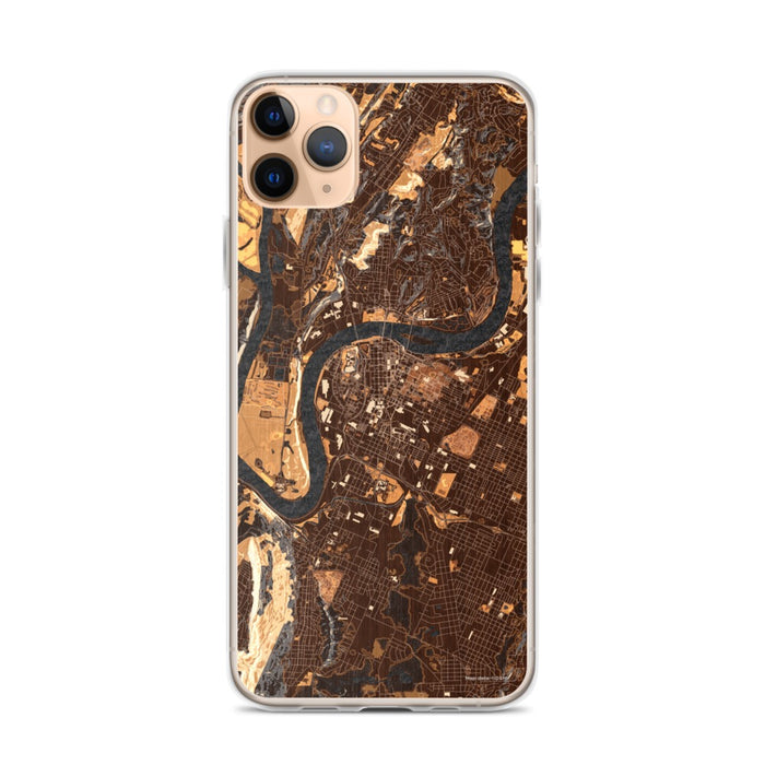 Custom Chattanooga Tennessee Map Phone Case in Ember