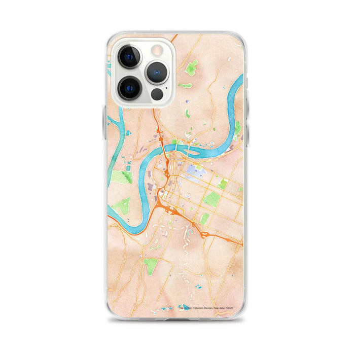 Custom Chattanooga Tennessee Map iPhone 12 Pro Max Phone Case in Watercolor