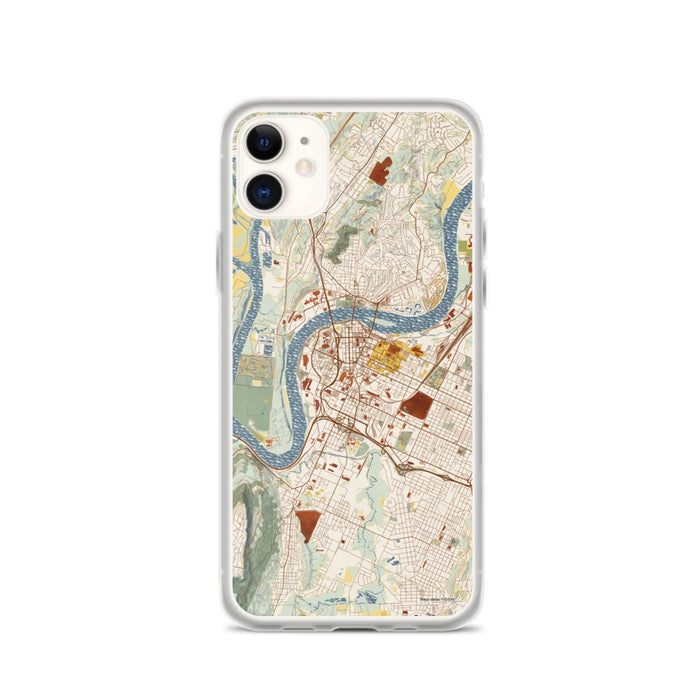 Custom Chattanooga Tennessee Map Phone Case in Woodblock