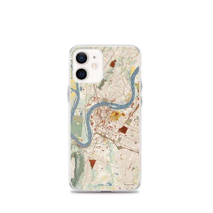Custom Chattanooga Tennessee Map iPhone 12 mini Phone Case in Woodblock
