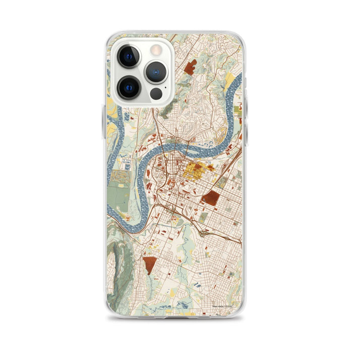 Custom Chattanooga Tennessee Map iPhone 12 Pro Max Phone Case in Woodblock