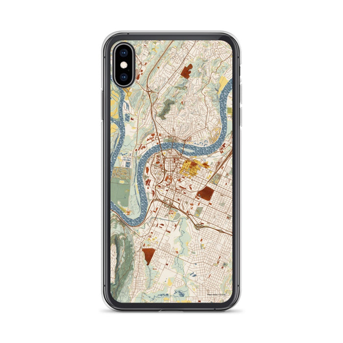 Custom Chattanooga Tennessee Map Phone Case in Woodblock