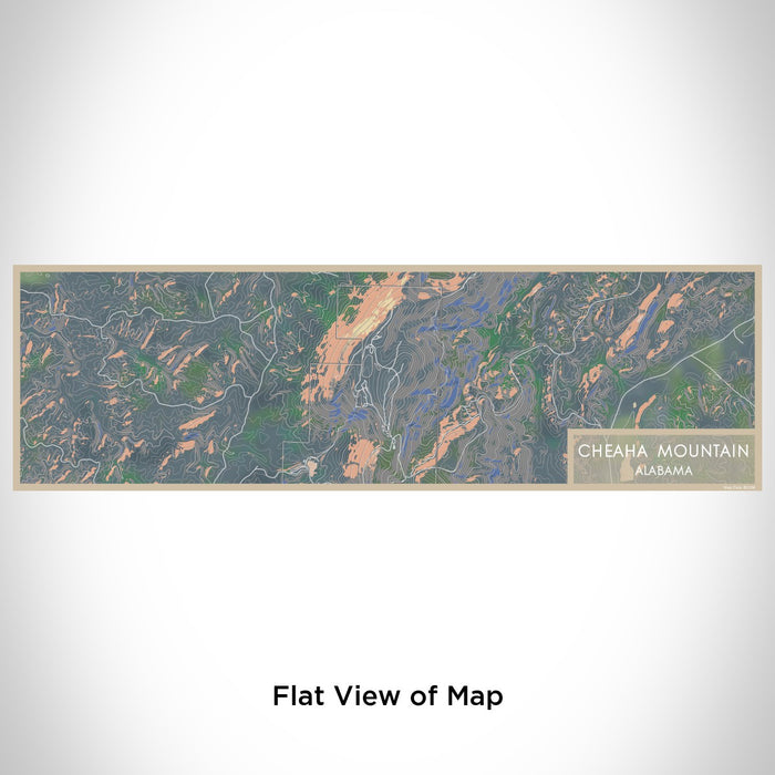 Flat View of Map Custom Cheaha Mountain Alabama Map Enamel Mug in Afternoon