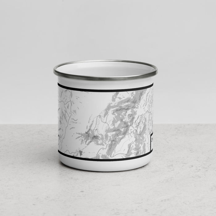 Front View Custom Cheaha Mountain Alabama Map Enamel Mug in Classic