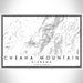 Cheaha Mountain Alabama Map Print Landscape Orientation in Classic Style With Shaded Background