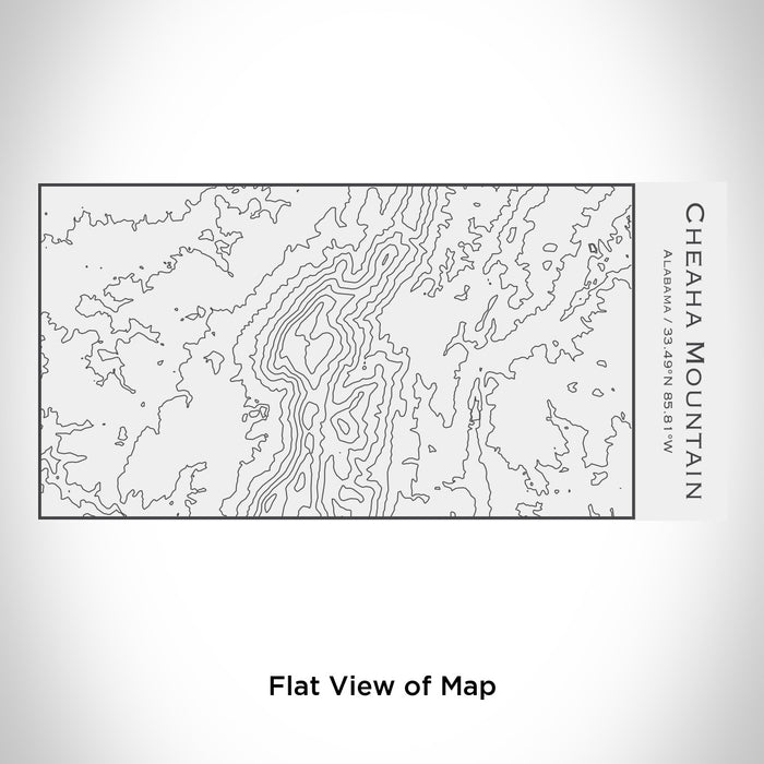 Rendered View of Cheaha Mountain Alabama Map Engraving on 17oz Stainless Steel Insulated Cola Bottle in White