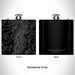 Rendered View of Cheaha Mountain Alabama Map Engraving on 6oz Stainless Steel Flask in Black
