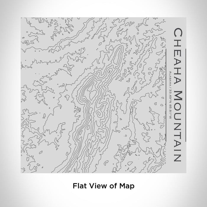 Rendered View of Cheaha Mountain Alabama Map Engraving on 17oz Stainless Steel Insulated Tumbler