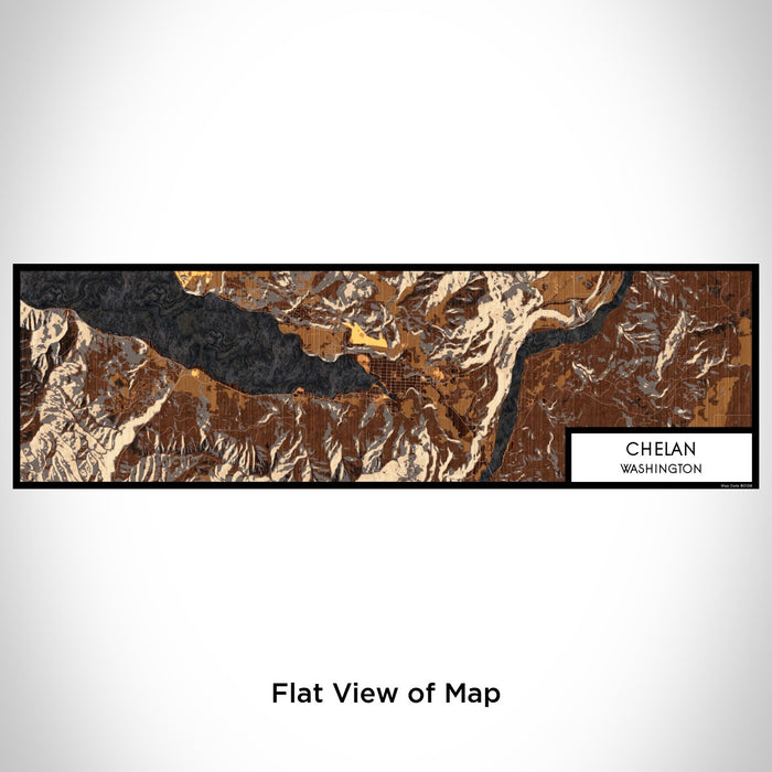 Flat View of Map Custom Chelan Washington Map Enamel Mug in Ember