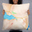 Person holding 22x22 Custom Chelan Washington Map Throw Pillow in Watercolor