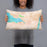 Person holding 20x12 Custom Chelan Washington Map Throw Pillow in Watercolor