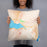 Person holding 18x18 Custom Chelan Washington Map Throw Pillow in Watercolor