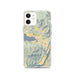 Custom iPhone 12 Chelan Washington Map Phone Case in Woodblock