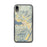 Custom iPhone XR Chelan Washington Map Phone Case in Woodblock