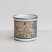 Front View Custom Chelsea Massachusetts Map Enamel Mug in Woodblock