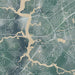 Chesapeake Virginia Map Print in Afternoon Style Zoomed In Close Up Showing Details
