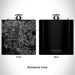 Rendered View of Chesapeake Virginia Map Engraving on 6oz Stainless Steel Flask in Black