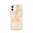 Custom Chesapeake Virginia Map iPhone 12 Phone Case in Watercolor