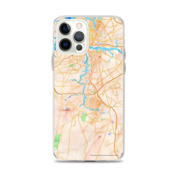 Custom Chesapeake Virginia Map iPhone 12 Pro Max Phone Case in Watercolor