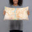 Person holding 20x12 Custom Chesapeake Virginia Map Throw Pillow in Watercolor