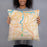 Person holding 18x18 Custom Chesapeake Virginia Map Throw Pillow in Watercolor