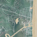 Chesapeake Beach Maryland Map Print in Afternoon Style Zoomed In Close Up Showing Details