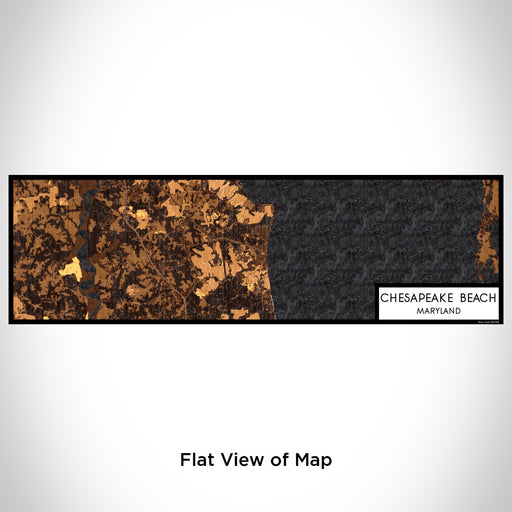 Flat View of Map Custom Chesapeake Beach Maryland Map Enamel Mug in Ember